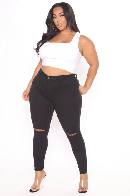 Narrow waist skinny jeans - Black Jeans