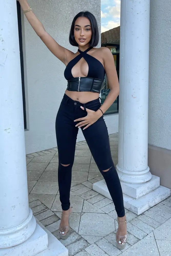 Narrow waist skinny jeans - Black Jeans