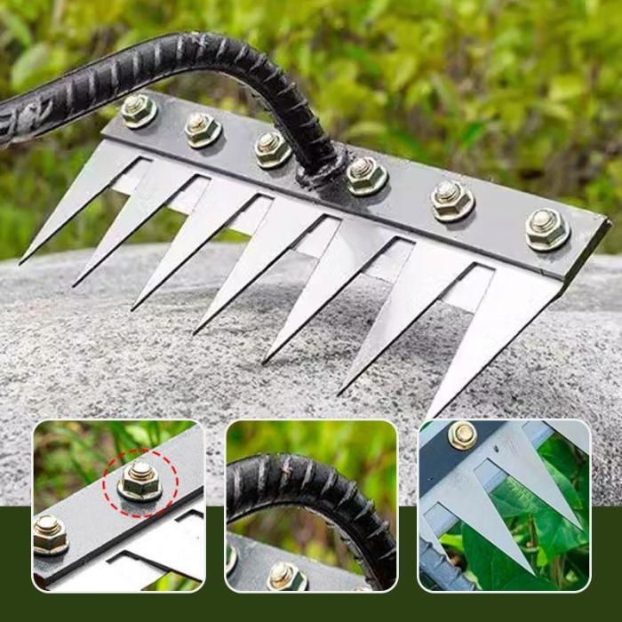 🔥Time-Limited Offer - 5/6/7/8 Teeth Carbon Steel Garden Weeding Rake🌿