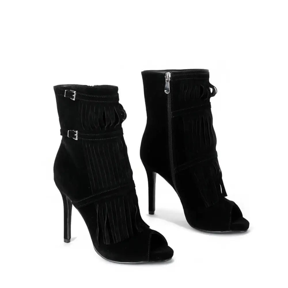 Womens Tassel Zipper Fashion High Heels 01-02High-heeled sandals