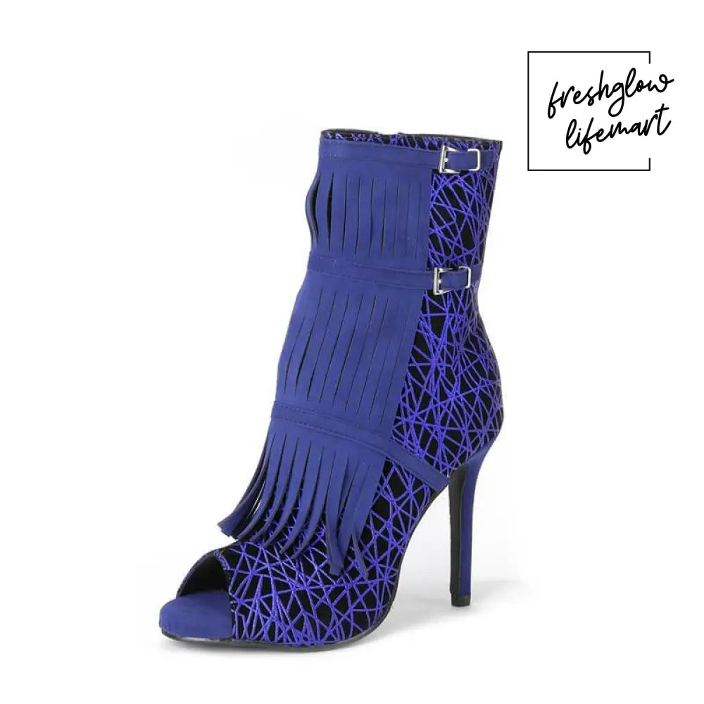 Womens Tassel Zipper Fashion High Heels 01-02High-heeled sandals