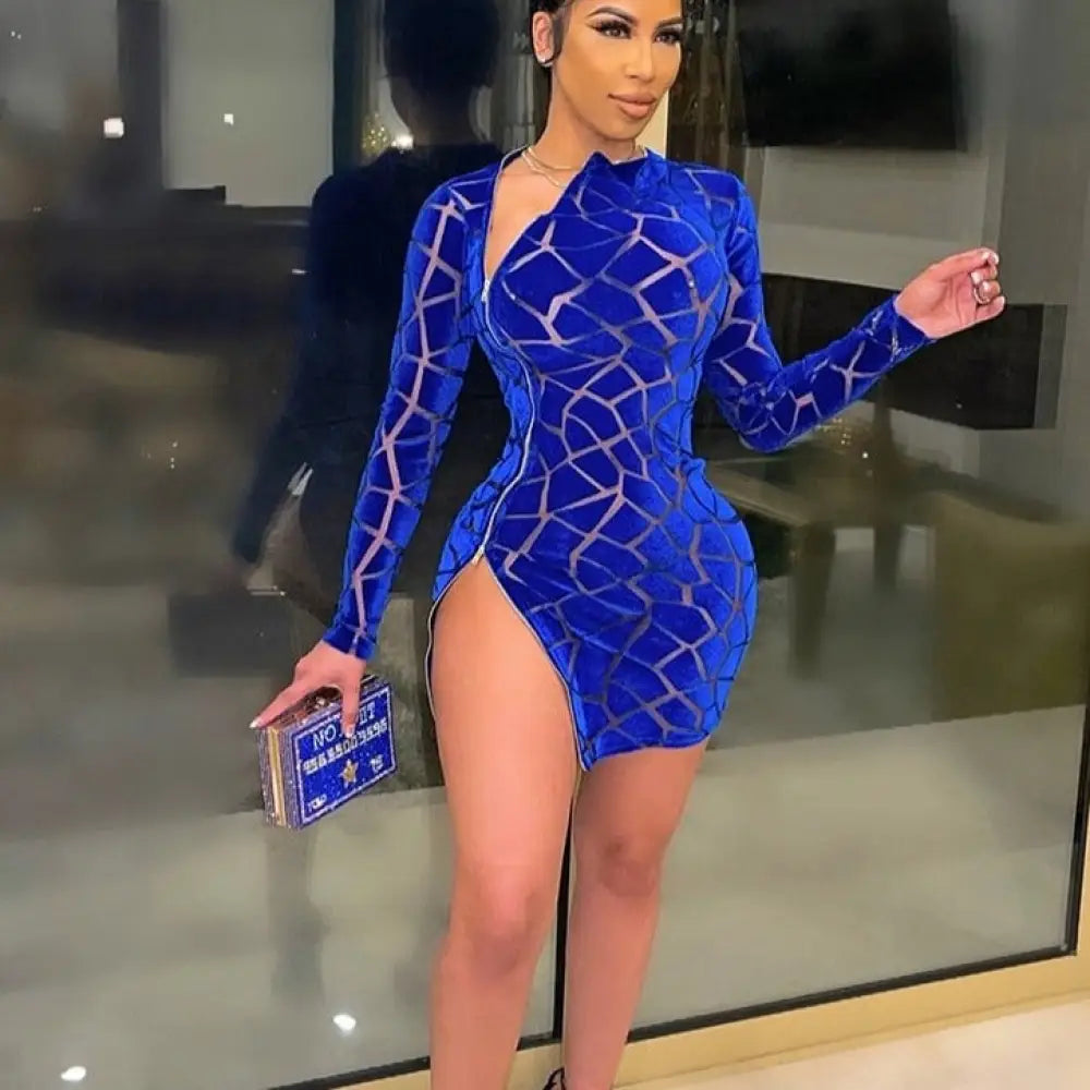 Zipped Mini Dress Dresses