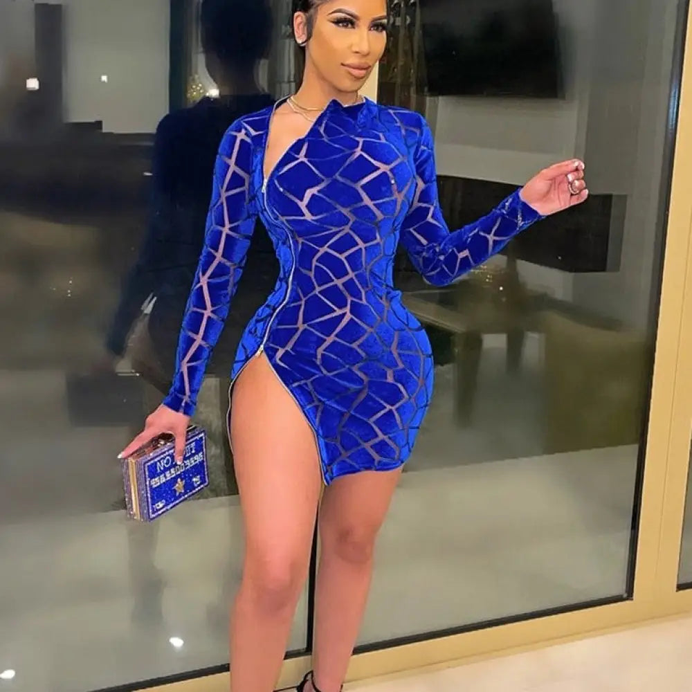 Zipped Mini Dress Dresses